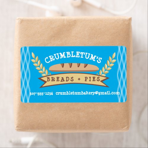 custom color french bread loaf bakery stickers