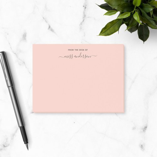 Custom Color From The Desk Of Teacher Trendy Post_it Notes