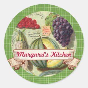 custom color fruit vegetable canning label