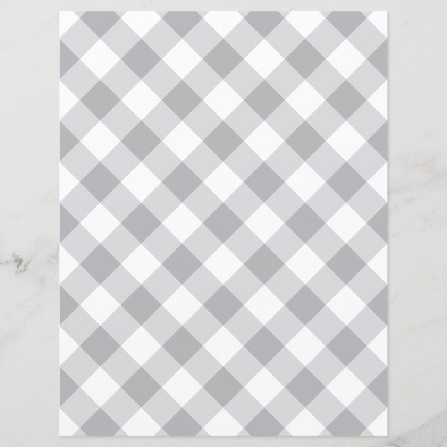 Custom Color Gingham Check Scrapbook Paper (Front)