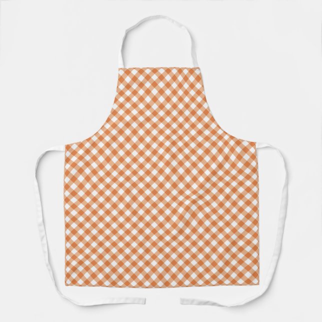 Custom Color Gingham Pattern Apron (Front)