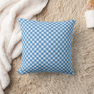Custom Color Gingham Pattern Throw Pillow