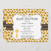 Custom Color Giraffe Baby Shower Invitations (Front/Back)