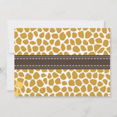 Custom Color Giraffe Baby Shower Invitations (Back)