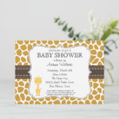 Custom Color Giraffe Baby Shower Invitations (Standing Front)