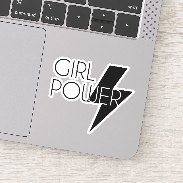 Custom Color Girl Power Cool Black SVG Design Sticker (Detail)