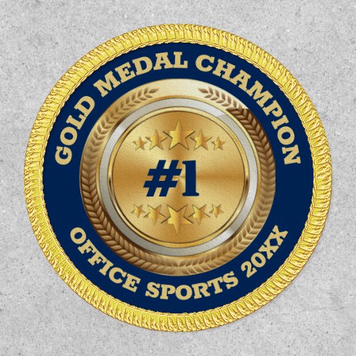 Custom color gold medal winner personalized patch