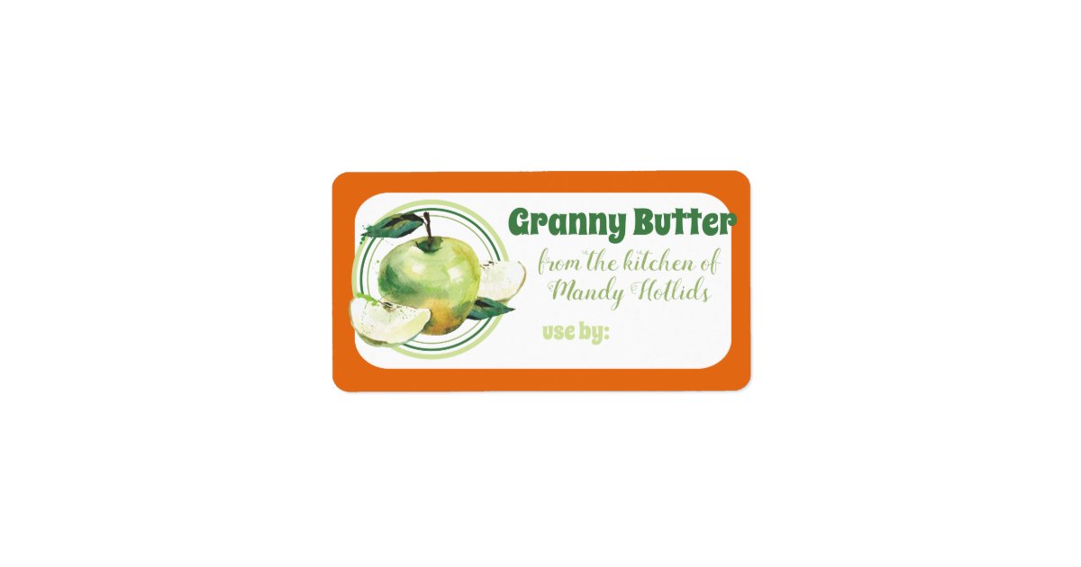 Download custom color granny smith green apple canning label | Zazzle.com