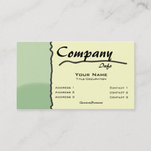 Custom Color-Green Scribble Seperation Business Card