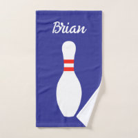 Custom color hand towel for bowling lover