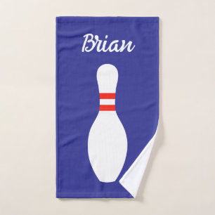 Custom color hand towel for bowling lover