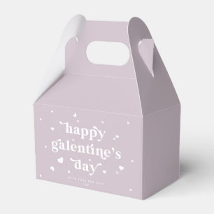 Custom Color Happy Galentine's Day + Hearts Favor Boxes