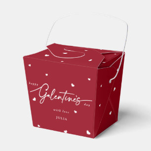 Custom Color Happy Galentine's Day + Hearts Favor Boxes