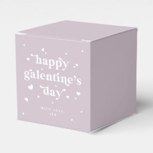 Custom Color Happy Galentine's Day + Hearts Favor Boxes