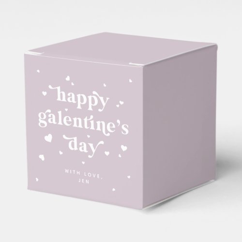 Custom Color Happy Galentines Day  Hearts Favor Boxes