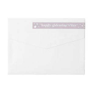 Custom Color Happy Galentine's Day Return Address Wrap Around Label