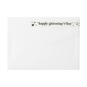 Custom Color Happy Galentine's Day Return Address Wrap Around Label