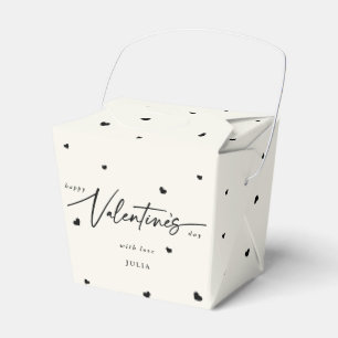 Custom Color Happy Valentine's Day + Hearts Favor Boxes