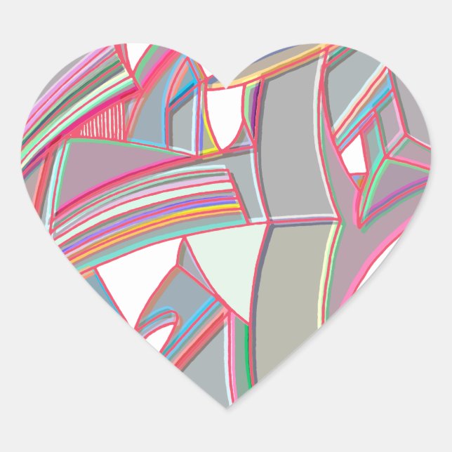 Custom Color Heart Sticker (Front)