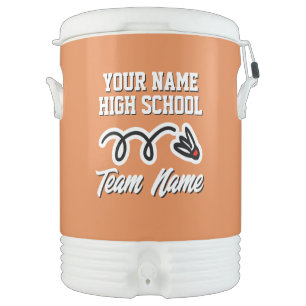 Custom color high school badminton team beverage cooler