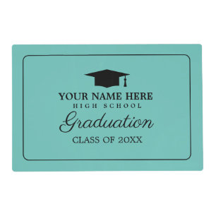 Custom color High School Graduation party placemat