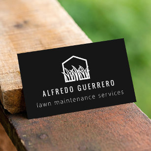 Custom Color Home Lawn Care Gardener Landscaping Business Card