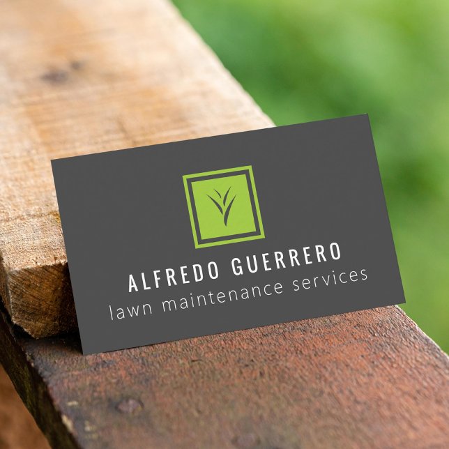 Custom Color Home Lawn Care Gardener Landscaping Business Card (Creator Uploaded)