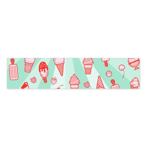 Custom Color Ice Cream Print Napkin Band