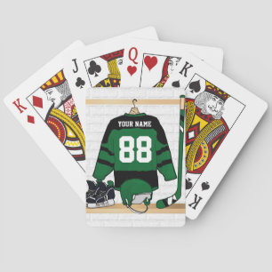Custom Color Ice Hockey 1 Poker Cards