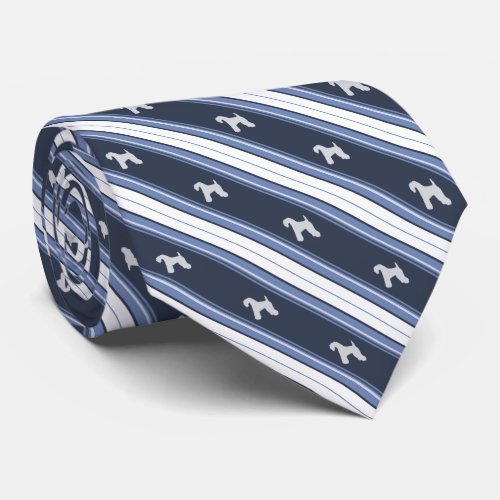 Custom Color Kerry Blue Terrier Stripe Neck Tie