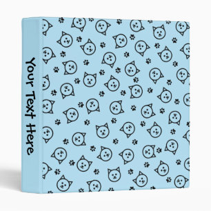 Custom Color Kitty Pattern Binder