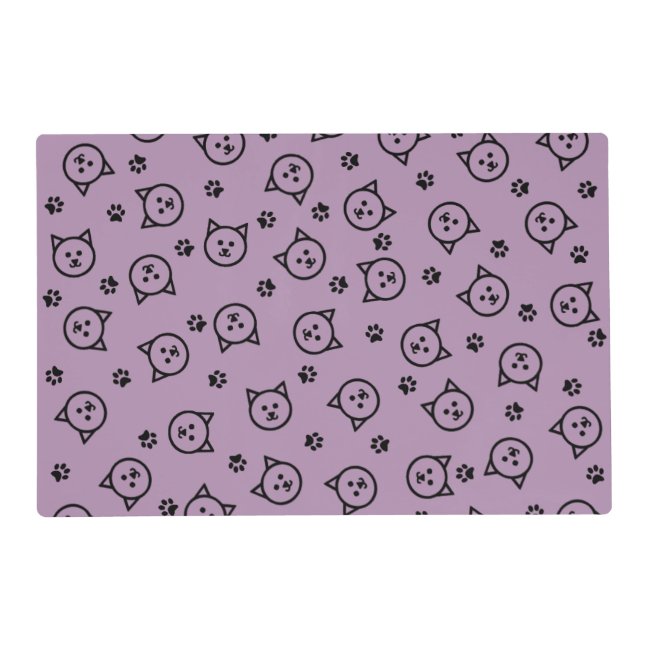 Custom Color Kitty Pattern Placemat