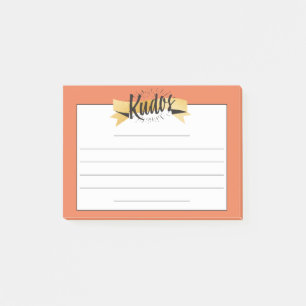 Custom color kudos employee recognition post-its post-it notes