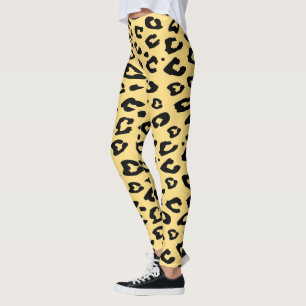 Custom color leopard spots print pattern leggings