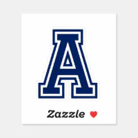 Custom color letter I sporty college font alphabet Sticker, Zazzle