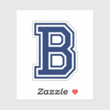 Custom color letter B sporty college font alphabet