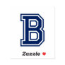 Custom color letter B sporty college font alphabet Sticker