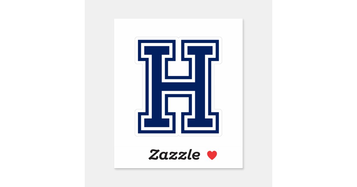 Custom color letter I sporty college font alphabet Sticker, Zazzle