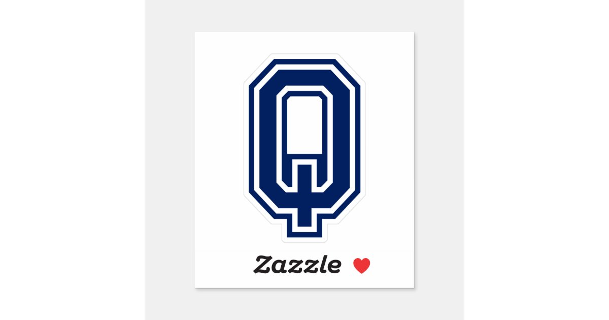Black number 4 sporty college font sticker, Zazzle