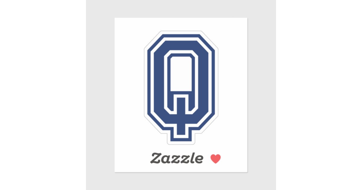 Custom color letter I sporty college font alphabet Sticker, Zazzle