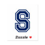 Custom color letter S sporty college font alphabet Sticker