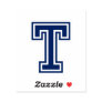 Custom color letter T sporty college font alphabet Sticker