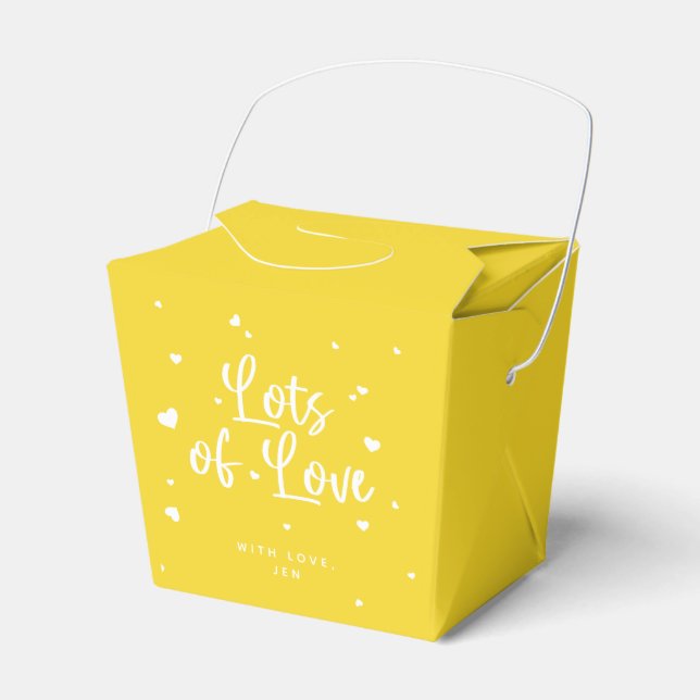 Custom Color Lots of Love + Hearts Favor Boxes (Front Side)