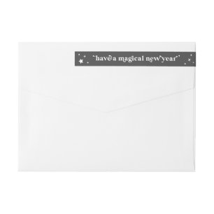 Custom Color Magical New Year Return Address Wrap Around Label