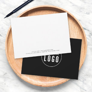Custom Color Minimalist Modern Add Logo Business Note Card