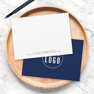 Custom Color Minimalist Modern Add Logo Business Note Card