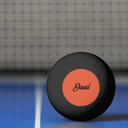 Custom Color Minimalist Script Personalized Name Ping Pong Ball