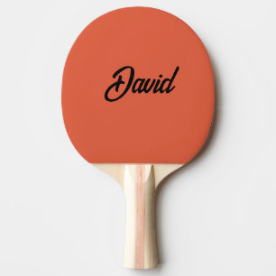 Custom Color Minimalist Script Personalized Name Ping Pong Paddle