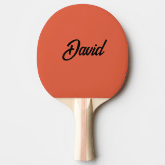 Custom Color Minimalist Script Personalized Name Ping Pong Paddle