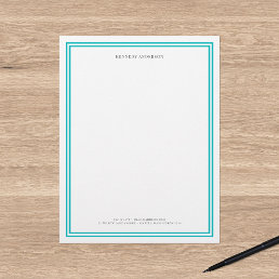 Custom Color Modern Classic Borders Personalized Letterhead